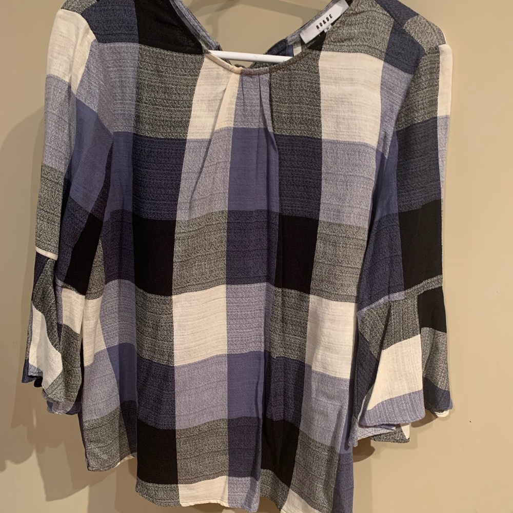 Plaid Bell Sleeve Nordstrom Shirt